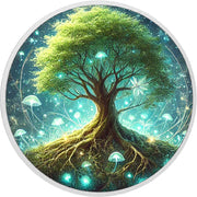Pièce colorée en argent de 1 oz « Arbre rayonnant »
