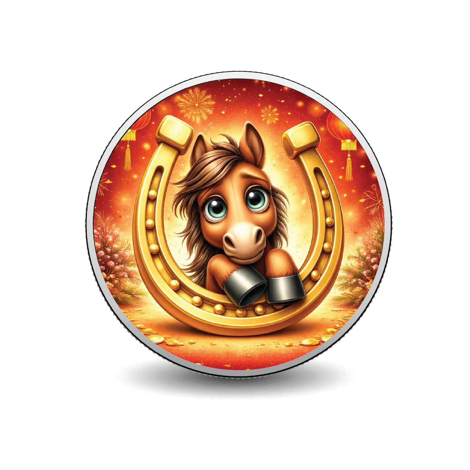 Lucky Little Horse - Year of the Horse 2026 1oz 999 Silver BU Colourized