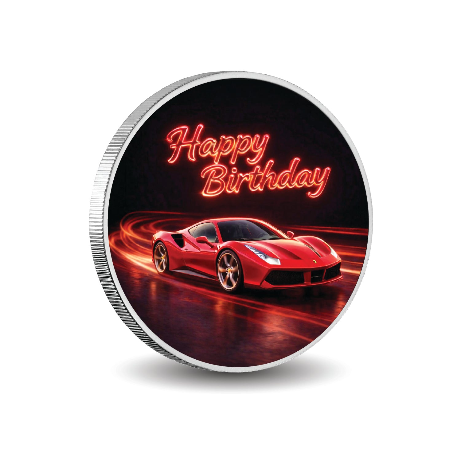 Célébration Redline Pièce colorée en argent fin de 1 oz