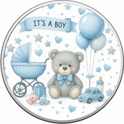 Joie de bébé, bienvenue au petit prince, pièce de 1 oz d’argent fin colorisée