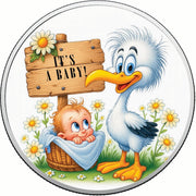Baby Joy Special Delivery 1oz Fine Silver Coloured Coin - Arverni Mint