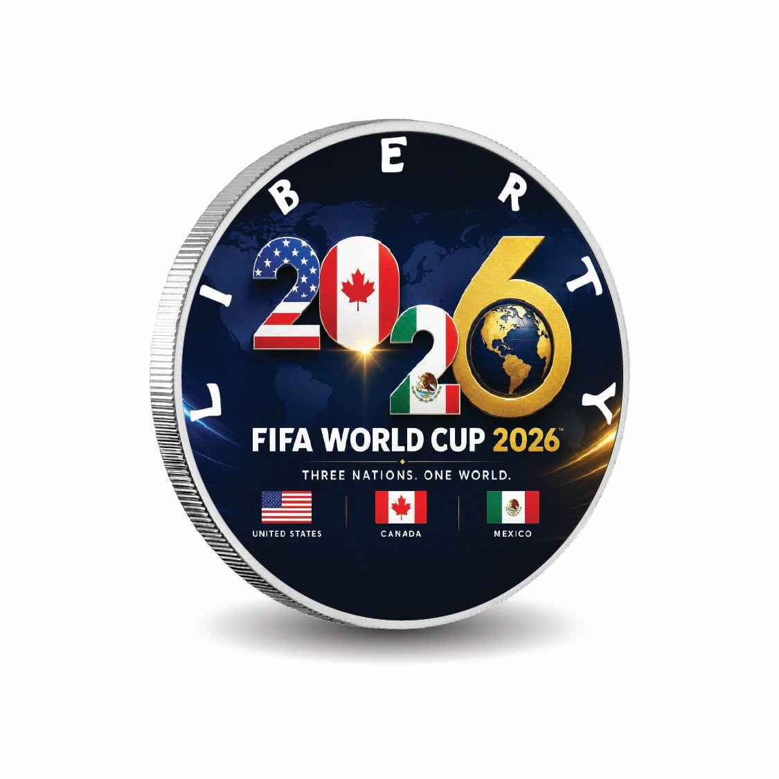 Road to Glory: FIFA World Cup 2026 1oz 999 Silver BU Colourized