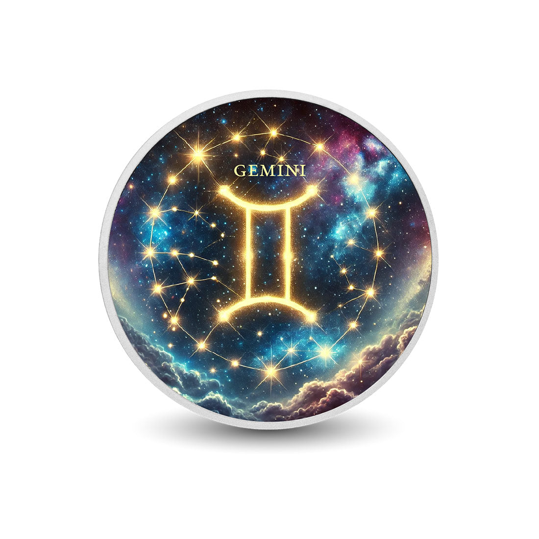 Zodiac Signs - Gemini 1oz Silver Coloured Coin