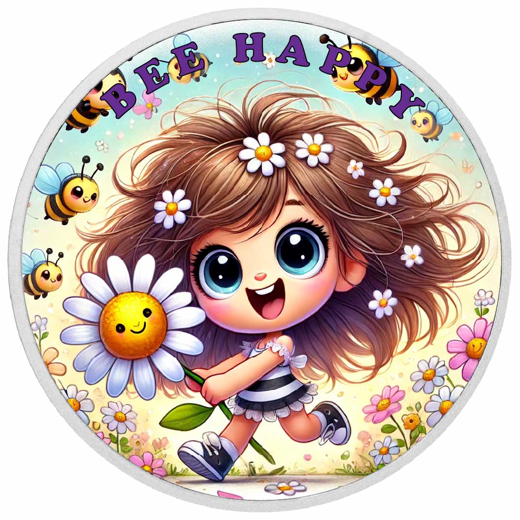 Bee Joyful, Be You! Coloured 1oz Silver Coin - Arverni Mint