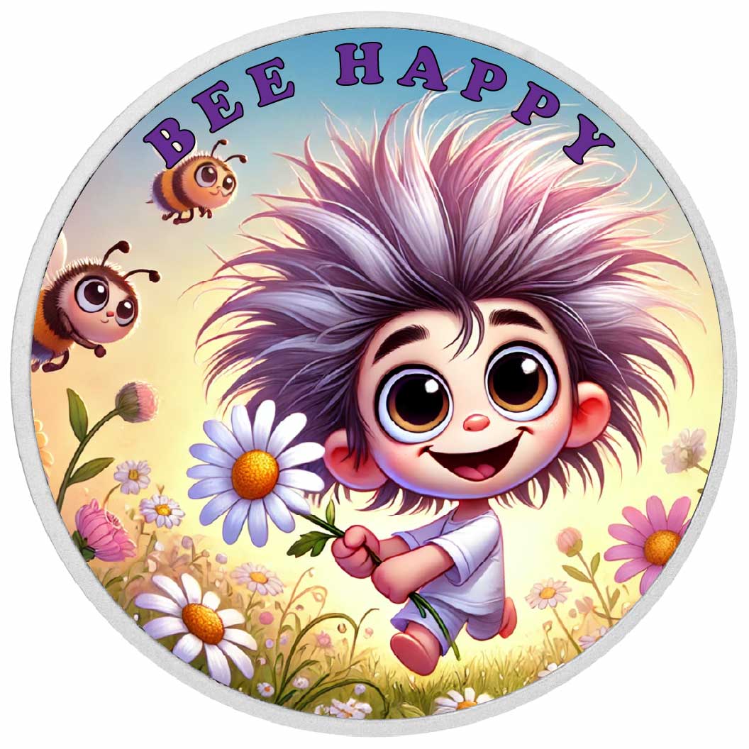 Bee Wild, Bee Happy Coloured 1oz Silver Coin - Arverni Mint