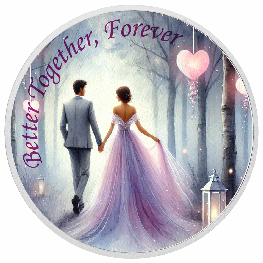 Better Together, Forever - Enchanted Stroll 1oz Silver Coin - Arverni Mint