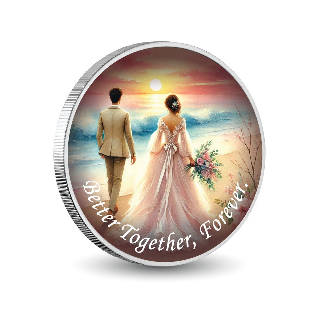 Better Together, Forever - Sunset Bliss 1oz Silver Coin - Arverni Mint
