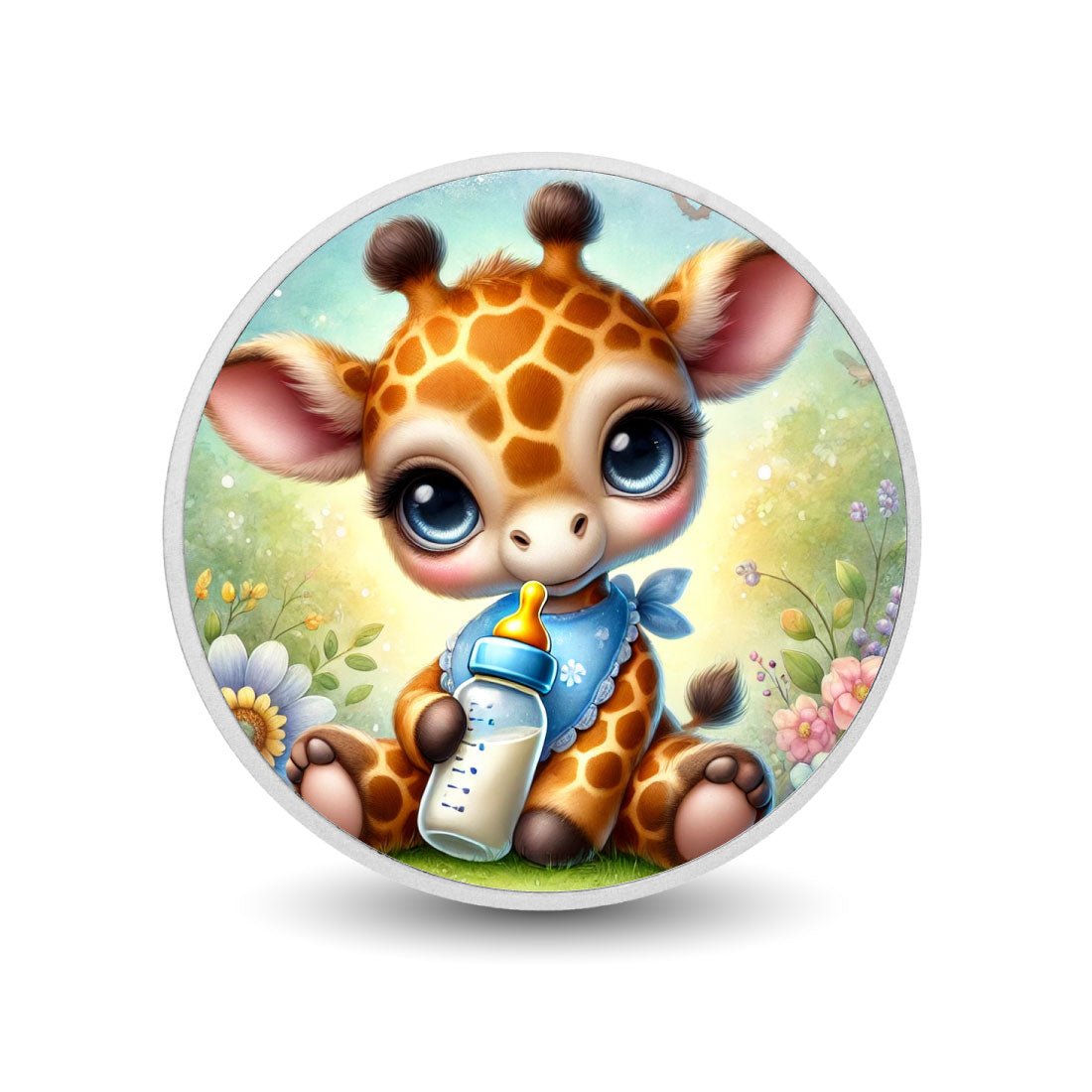 Blossom Field Giraffe 1oz Silver Coloured Coin - Arverni Mint
