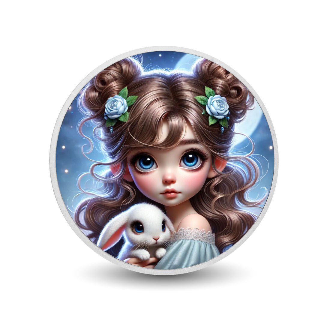 Bluebelle and Her Bunny 1oz Silver Coloured Coin - Arverni Mint
