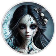 Beauté brisée : veines hivernales Argent coloré 1oz