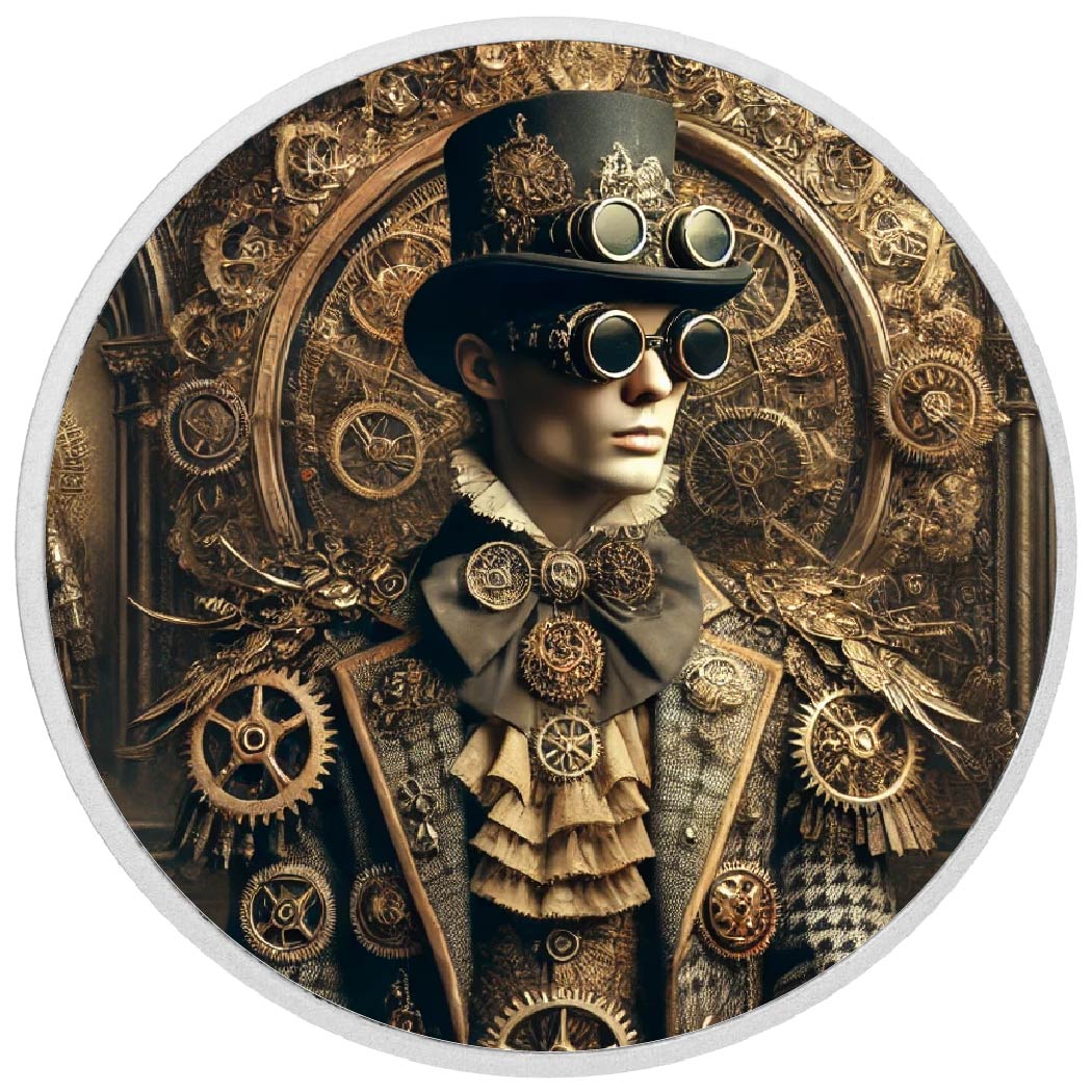 Élégance mécanique : l’art de la royauté steampunk, pièce en argent de 1oz