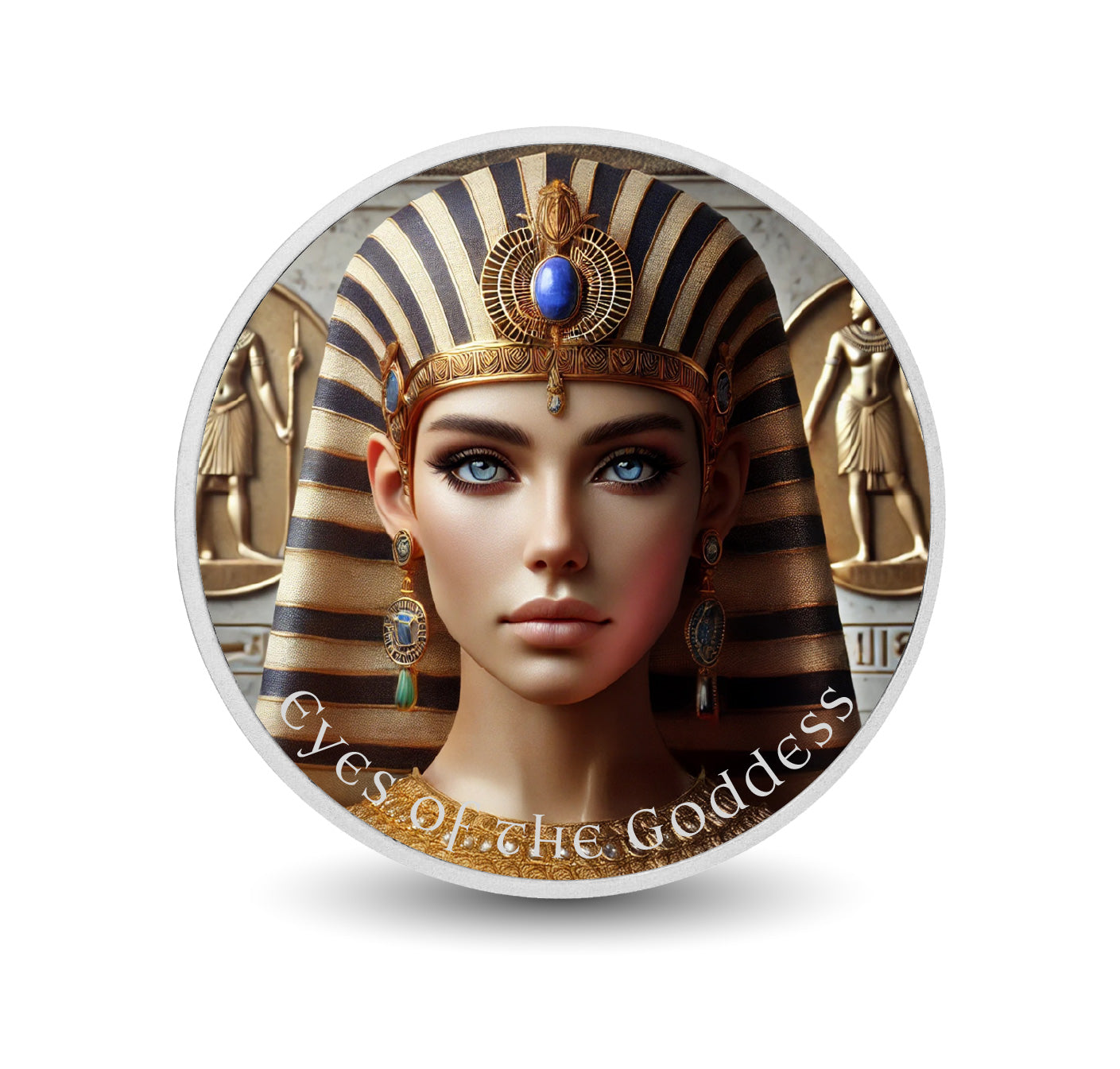 Les yeux de la déesse : la lumière de Maât Argent coloré 1oz