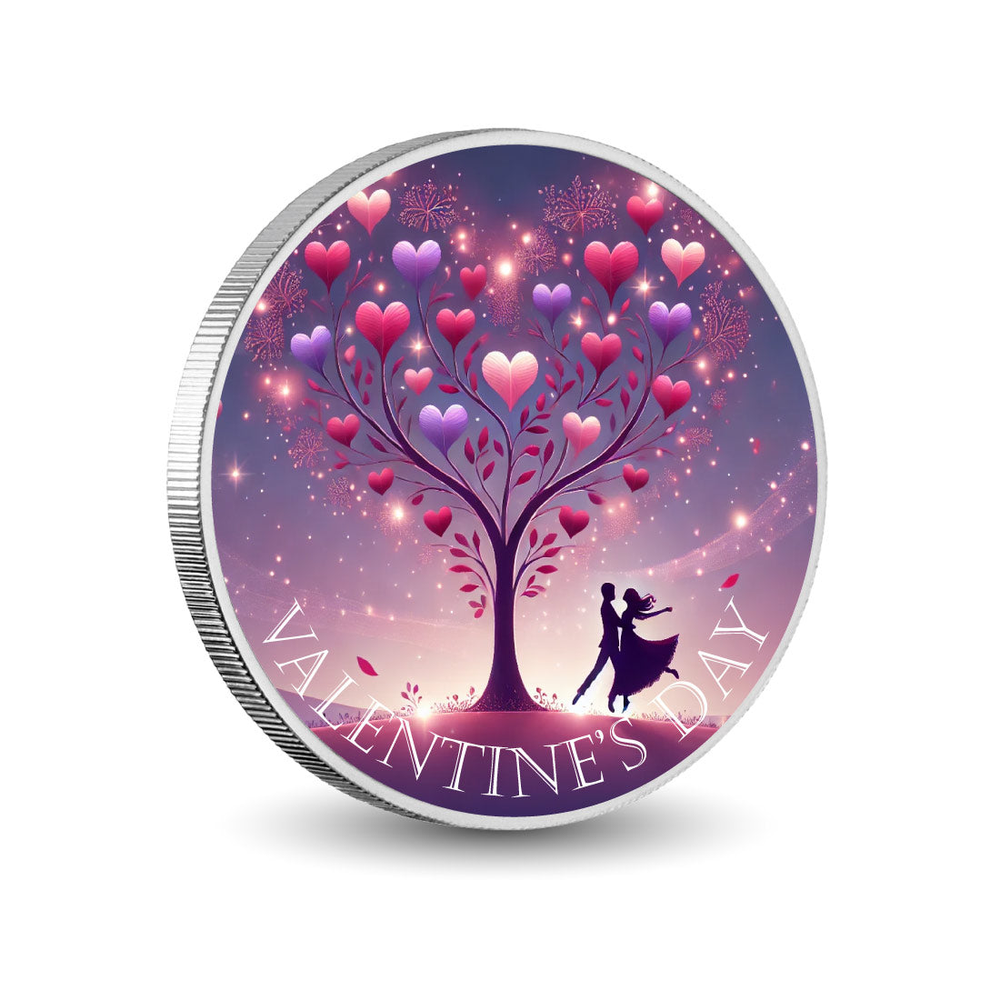 Murmures sous l’arbre du cœur, pièce colorée de 1oz