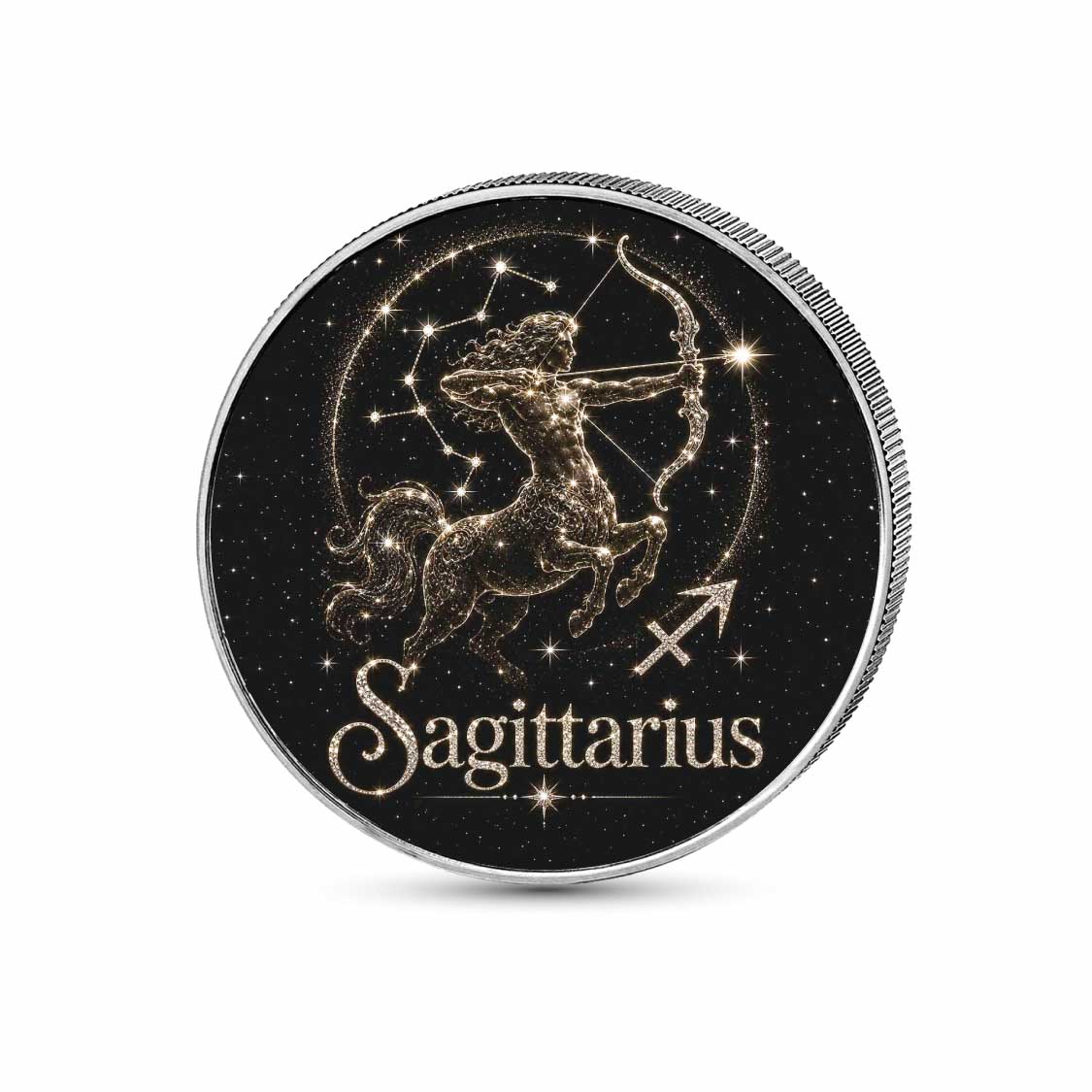 Sagittarius: Born to Explore 1 oz .999 Fine Silver Coin – Colorized BU Finish