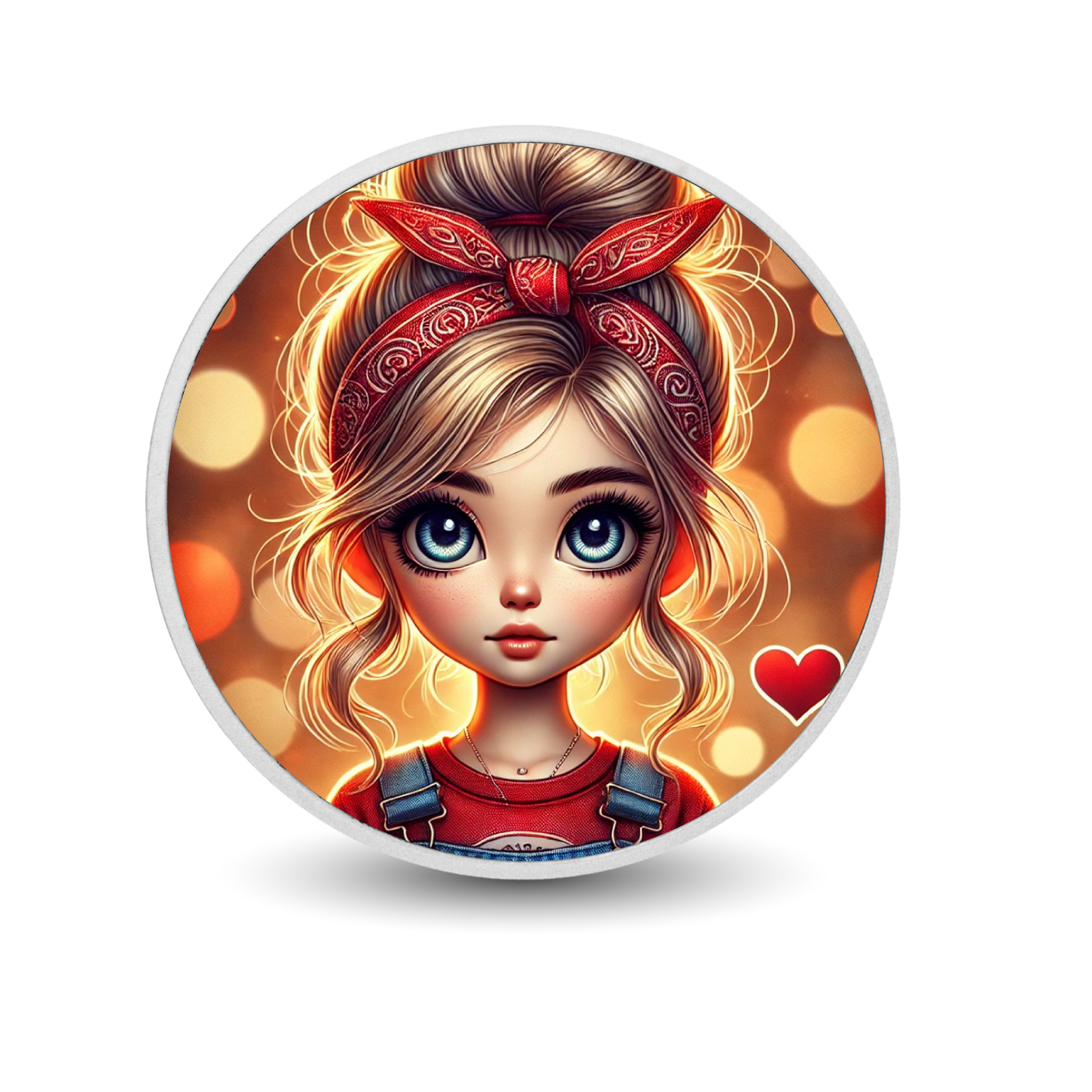 Fille au bandana et au regard pétillant 1oz Pièce colorée en argent
