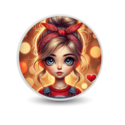 Fille au bandana et au regard pétillant 1oz Pièce colorée en argent