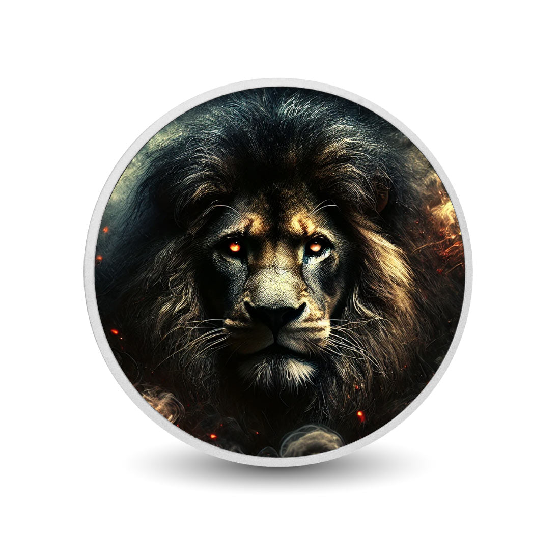 Le regard féroce du roi de feu, pièce colorée en argent de 1oz