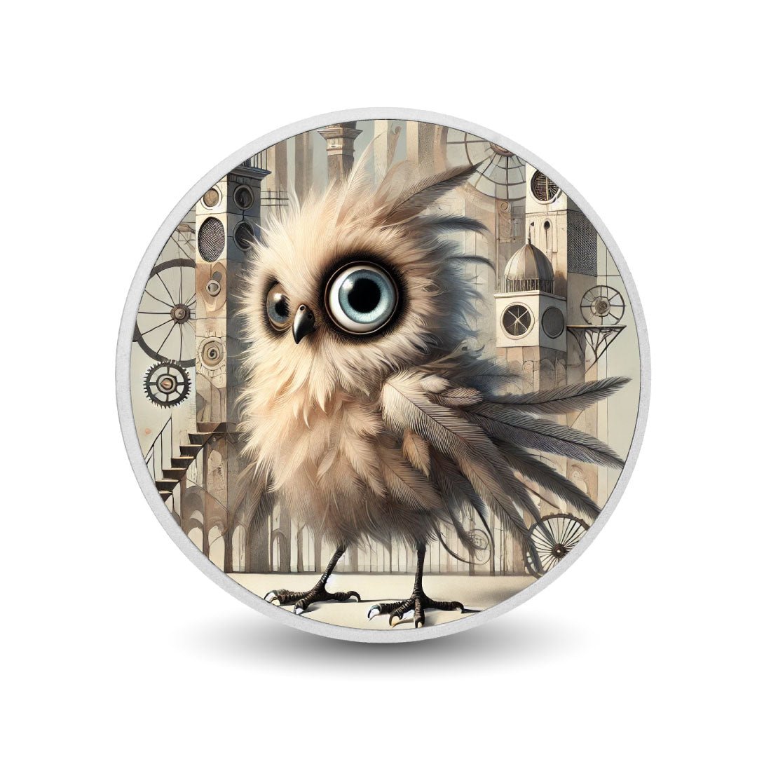 Chrono Owl: Watcher of the Timeworn Spires Coloured Coin - Arverni Mint