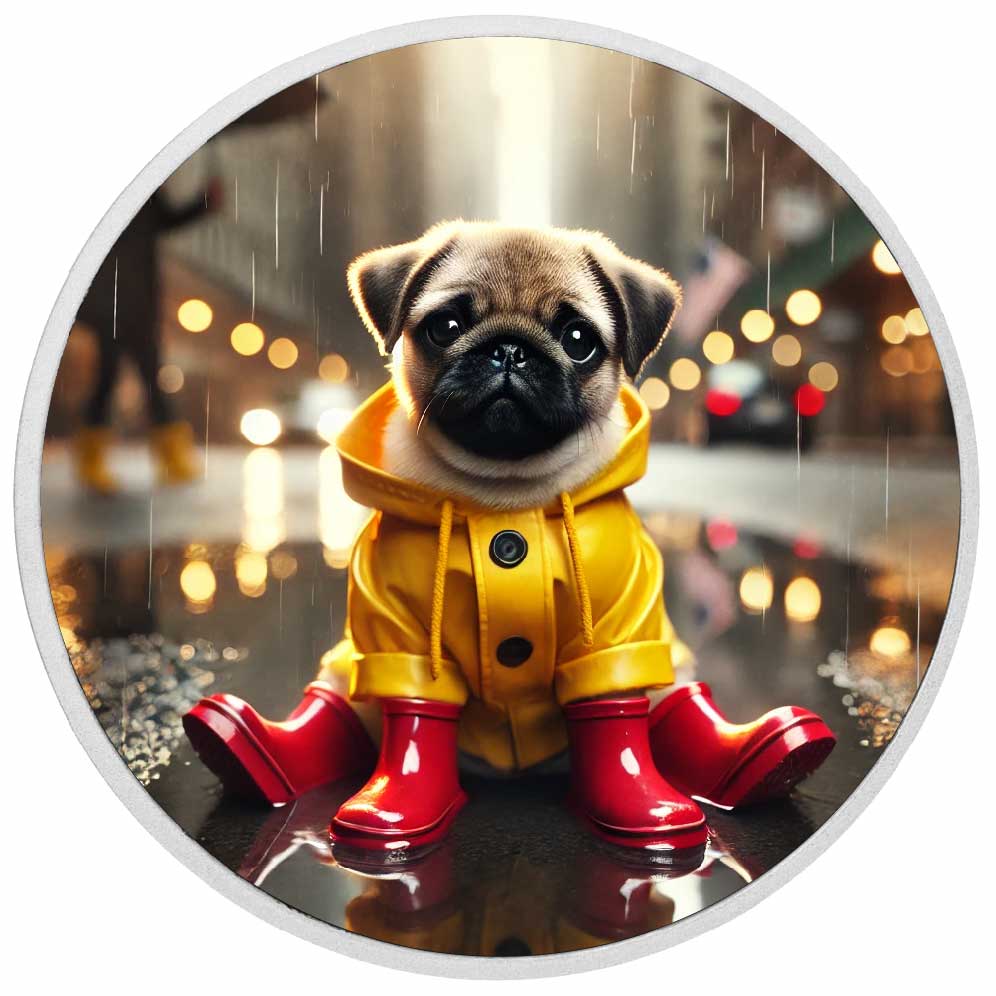 City Puddle Pug 1oz Silver Coloured Coin - Arverni Mint