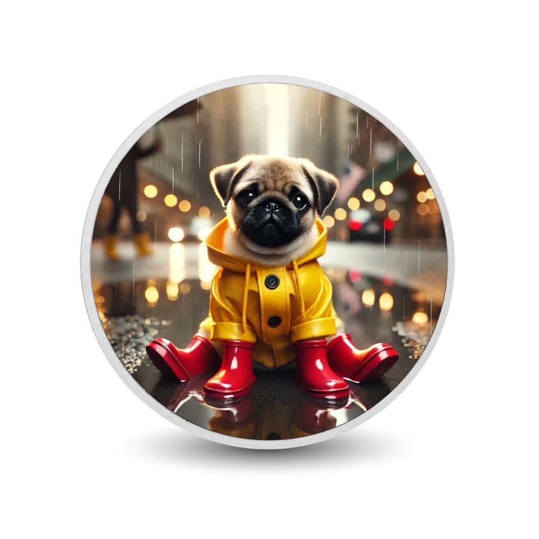 City Puddle Pug 1oz Silver Coloured Coin - Arverni Mint