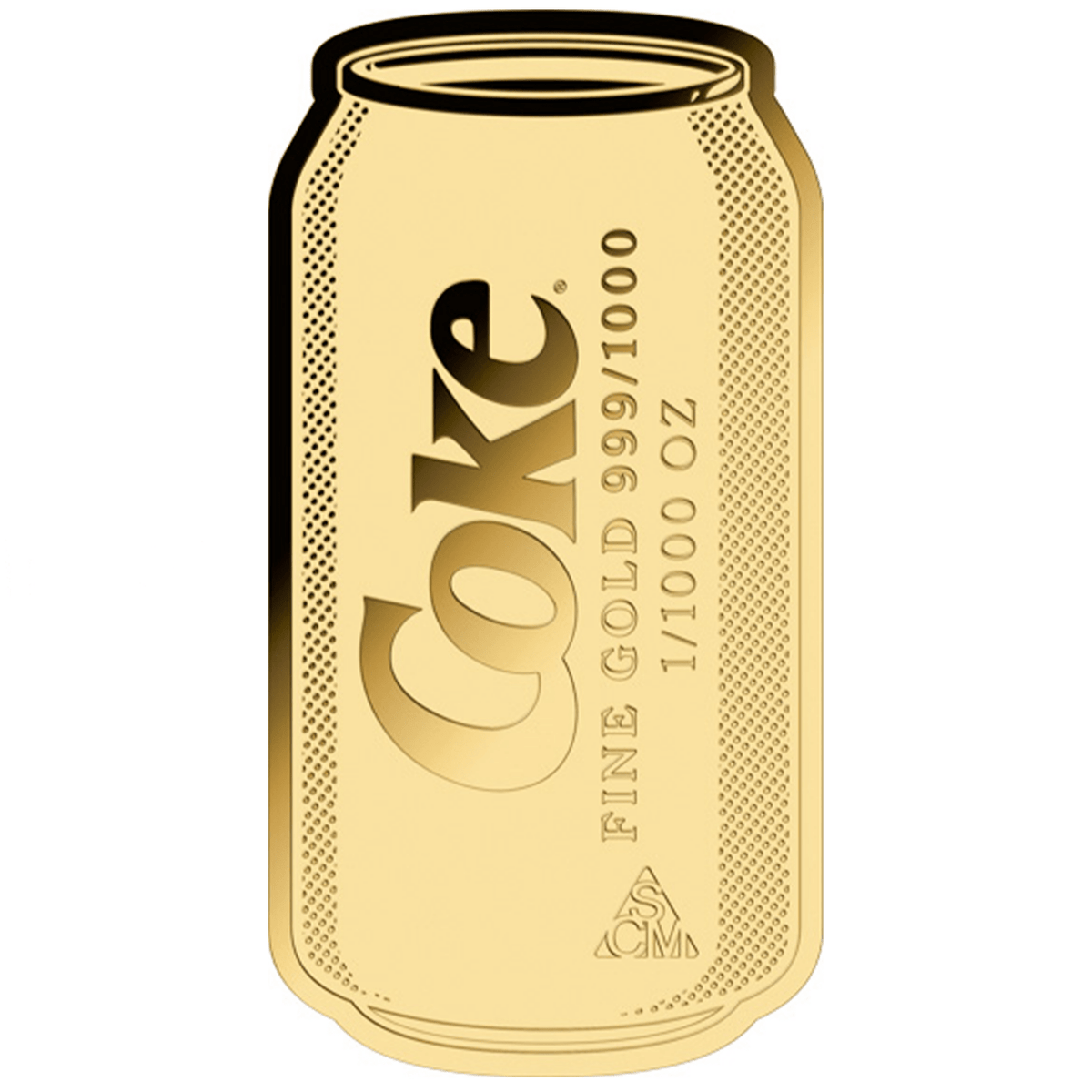 Coca-Cola Pop Art Can 999 Fine Gold 1/1000 oz Coin in Card - Arverni Mint
