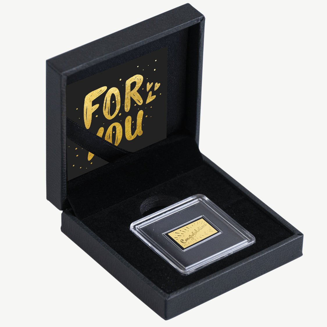 Congratulations 999 Fine Gold 1/1000 oz Coin in Box - Arverni Mint