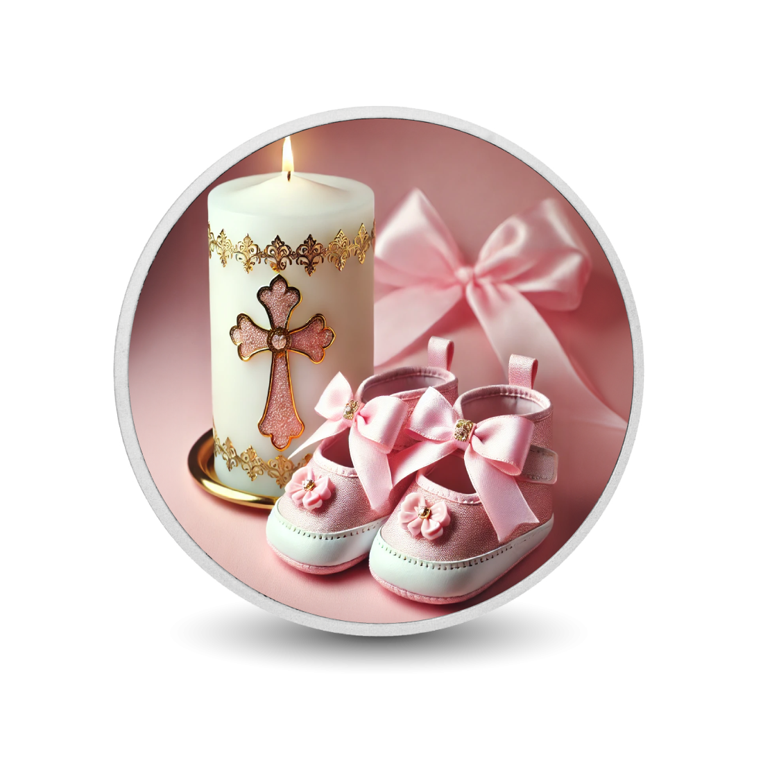 Baby Girl's Christening 1oz Silver Coloured Coin