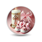 Baby Girl's Christening 1oz Silver Coloured Coin