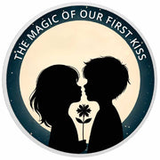 La magie du premier baiser : instants au clair de lune, pièce colorée en argent de 1oz