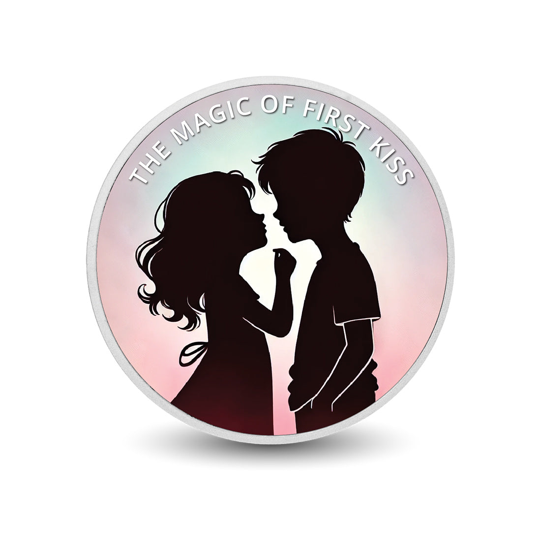 The Magic of First Kiss: Innocence of First Love 1oz Silver Coloured
