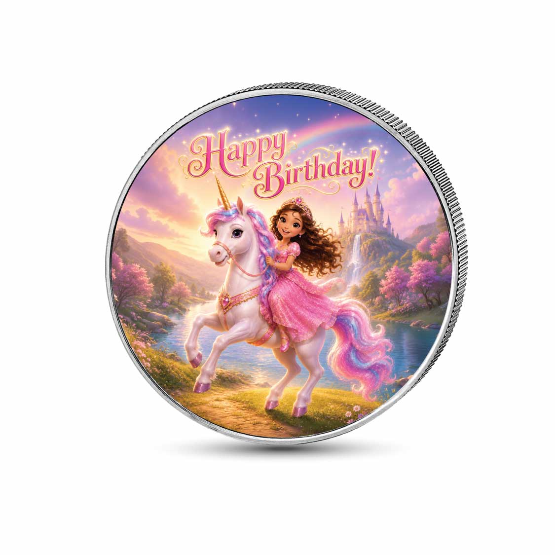 Birthday Princess 1oz Fine Silver Coloured Coin