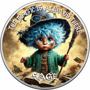 Sage the Spellbound Scholar 2026 1oz 999 Silver BU Colourized