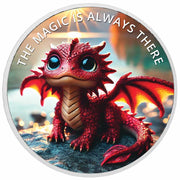 The Magic is Always There: Ember the Flameheart Dragon 1oz Silver Coloured Coin