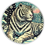 Tigre royal dans un paradis enneigé