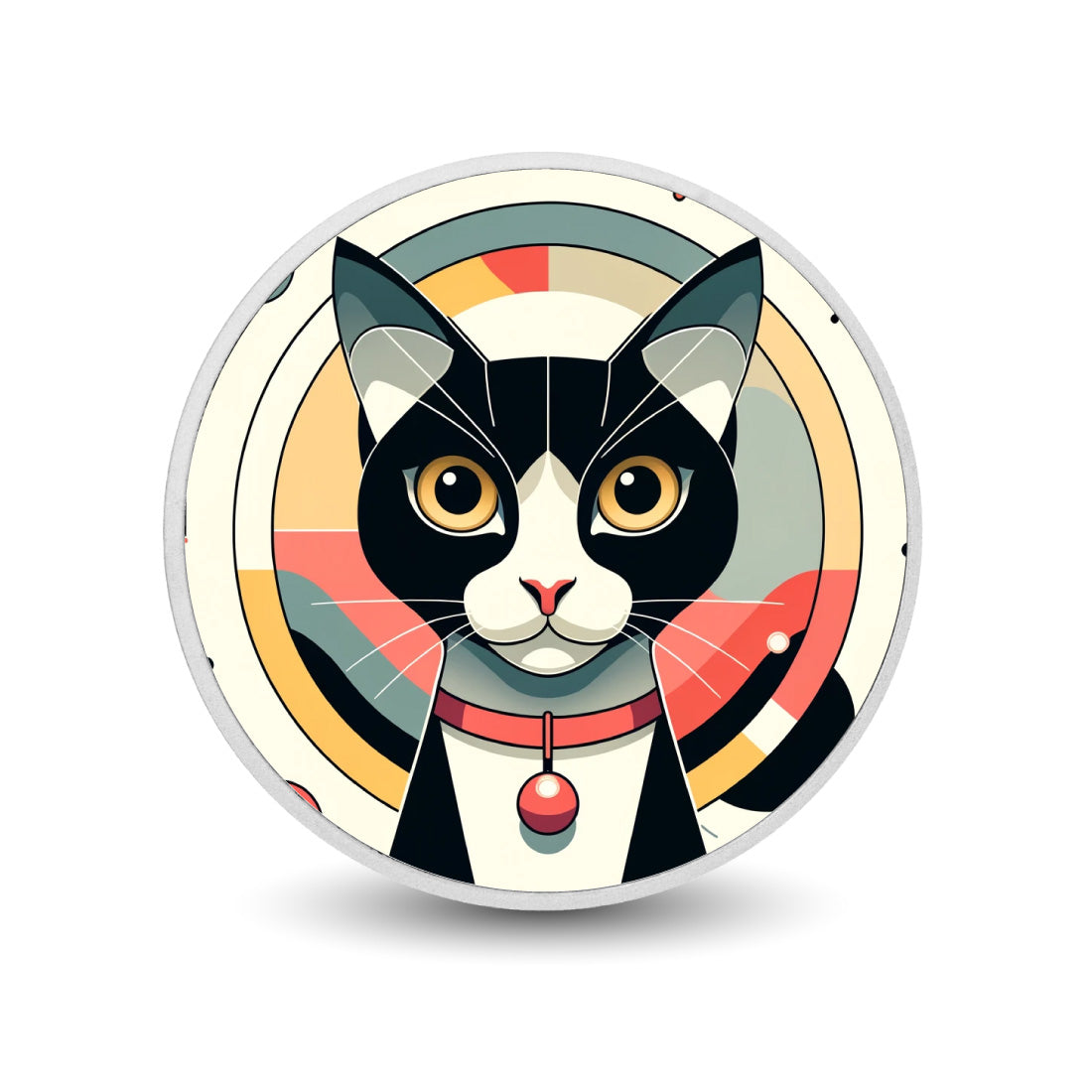 Retro Whiskers: The Timeless Tuxedo Coloured Coin