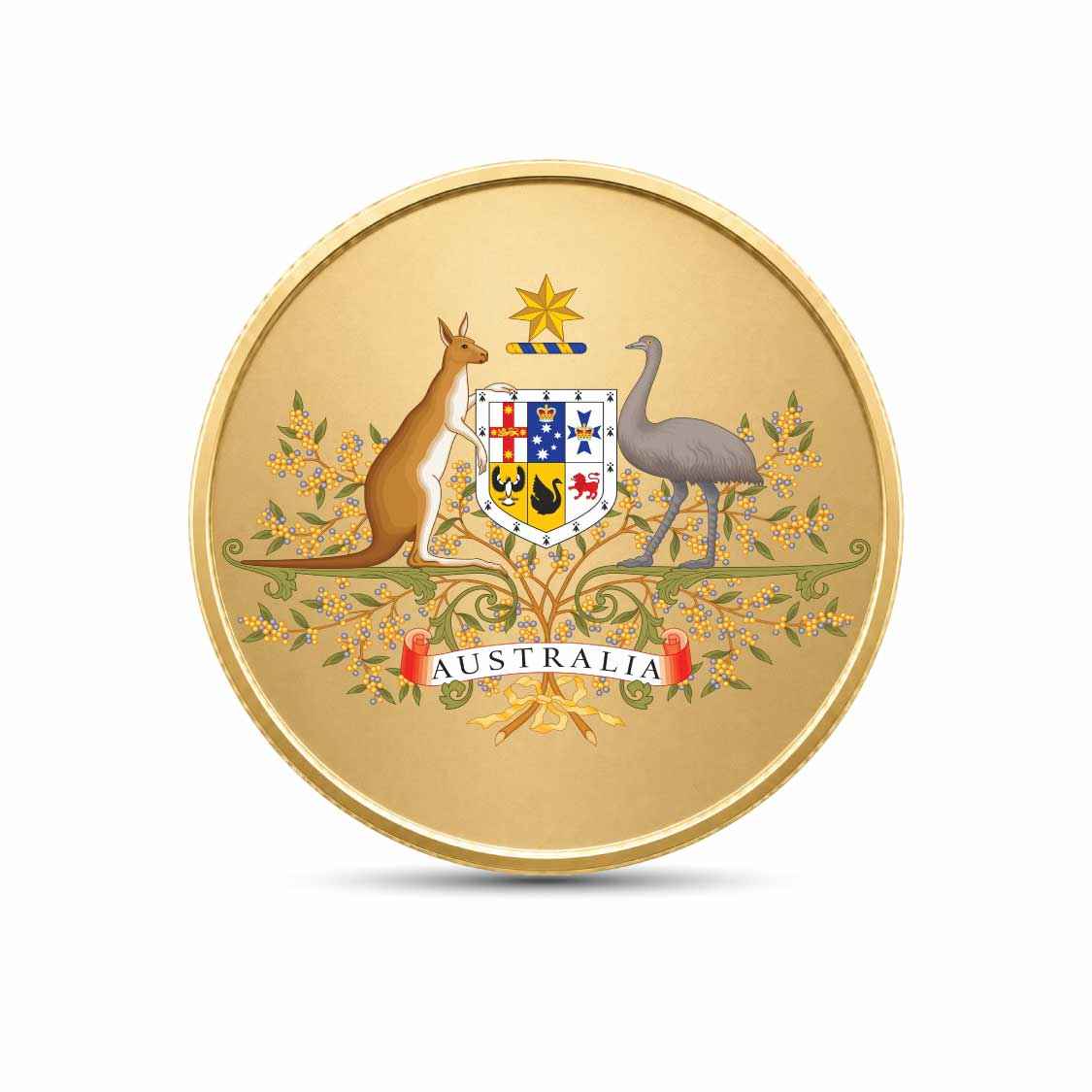 Icon of Australia: Kookaburra Gold-Plated Cupronickel Medallion