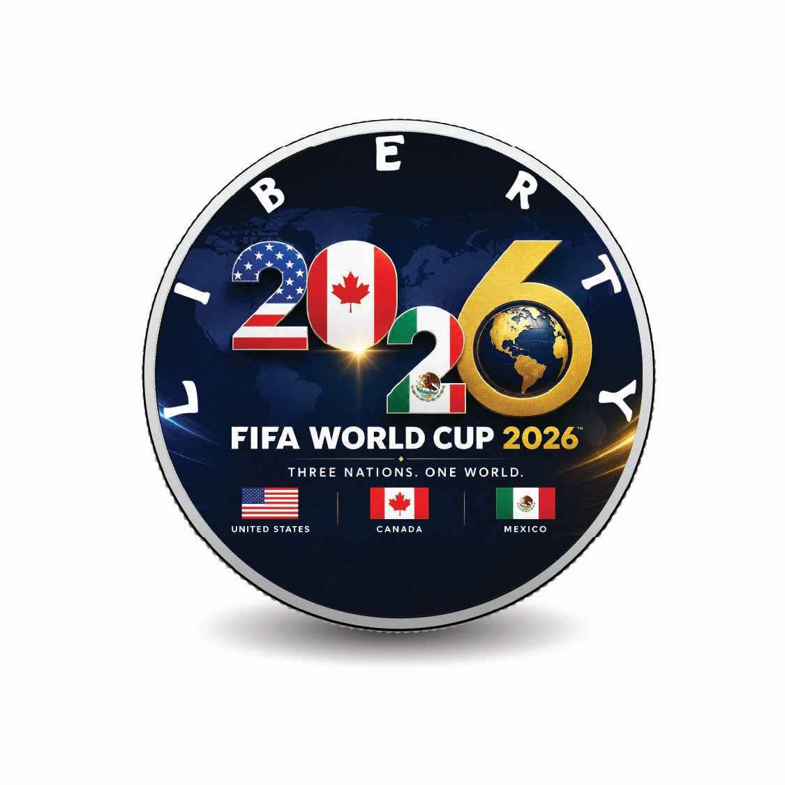 Road to Glory: FIFA World Cup 2026 1oz 999 Silver BU Colourized
