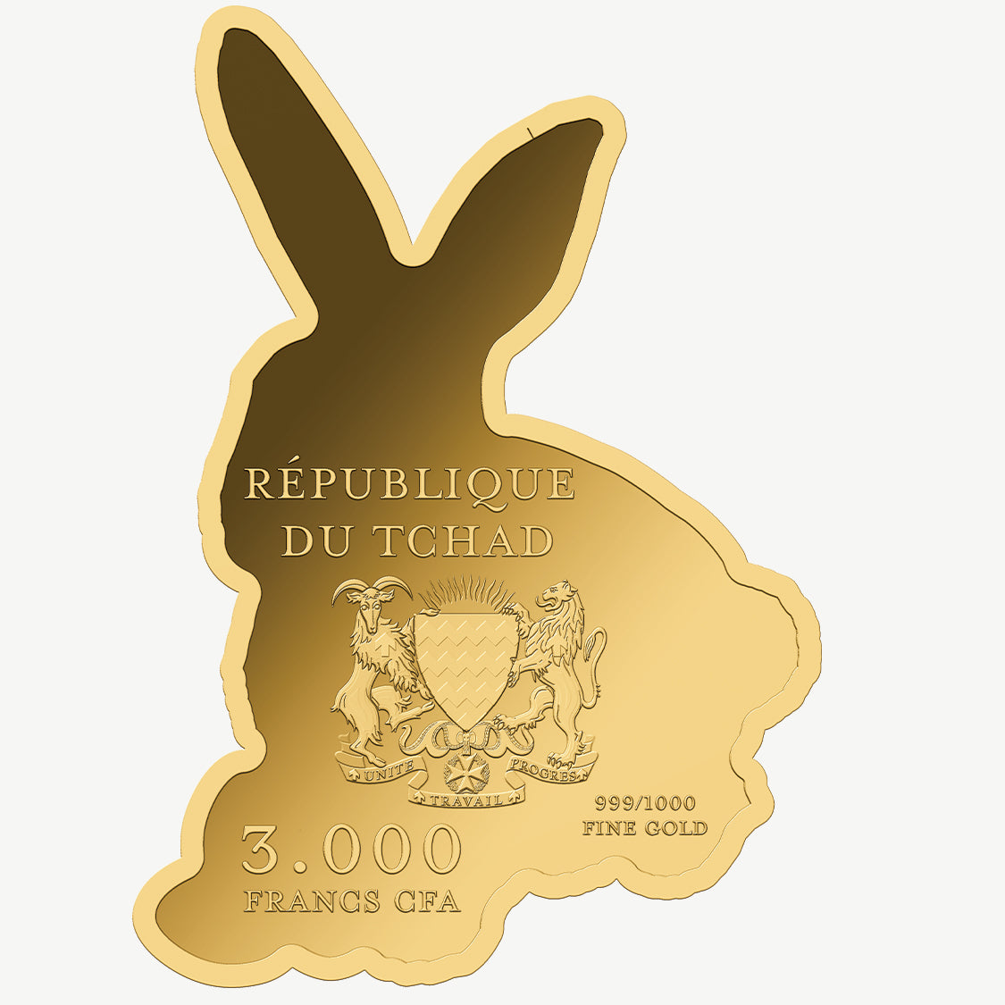 Conejito de Pascua, moneda de oro fino 999 de 1/1000 oz en caja