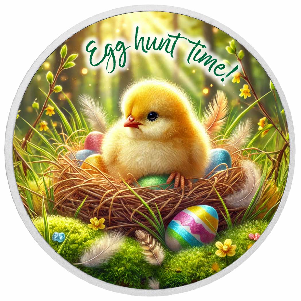 Egg Hunt Time: Spring Chick Adventure 1oz Silver Coin - Arverni Mint