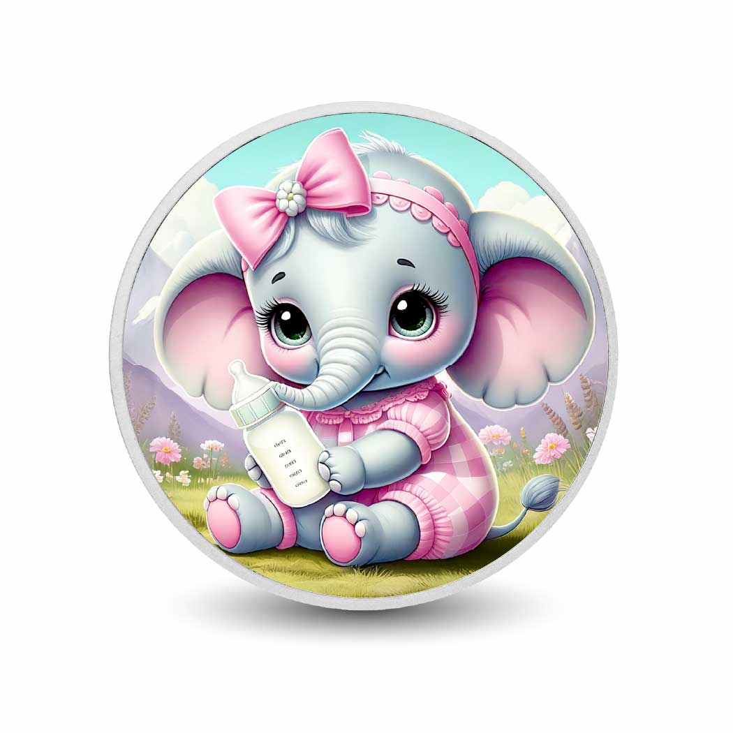 Ellie's Sweet Pink Sip 1oz Silver Coloured Coin - Arverni Mint