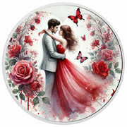 Enchanted Love - Rose Garden Embrace 1oz Silver Coin - Arverni Mint