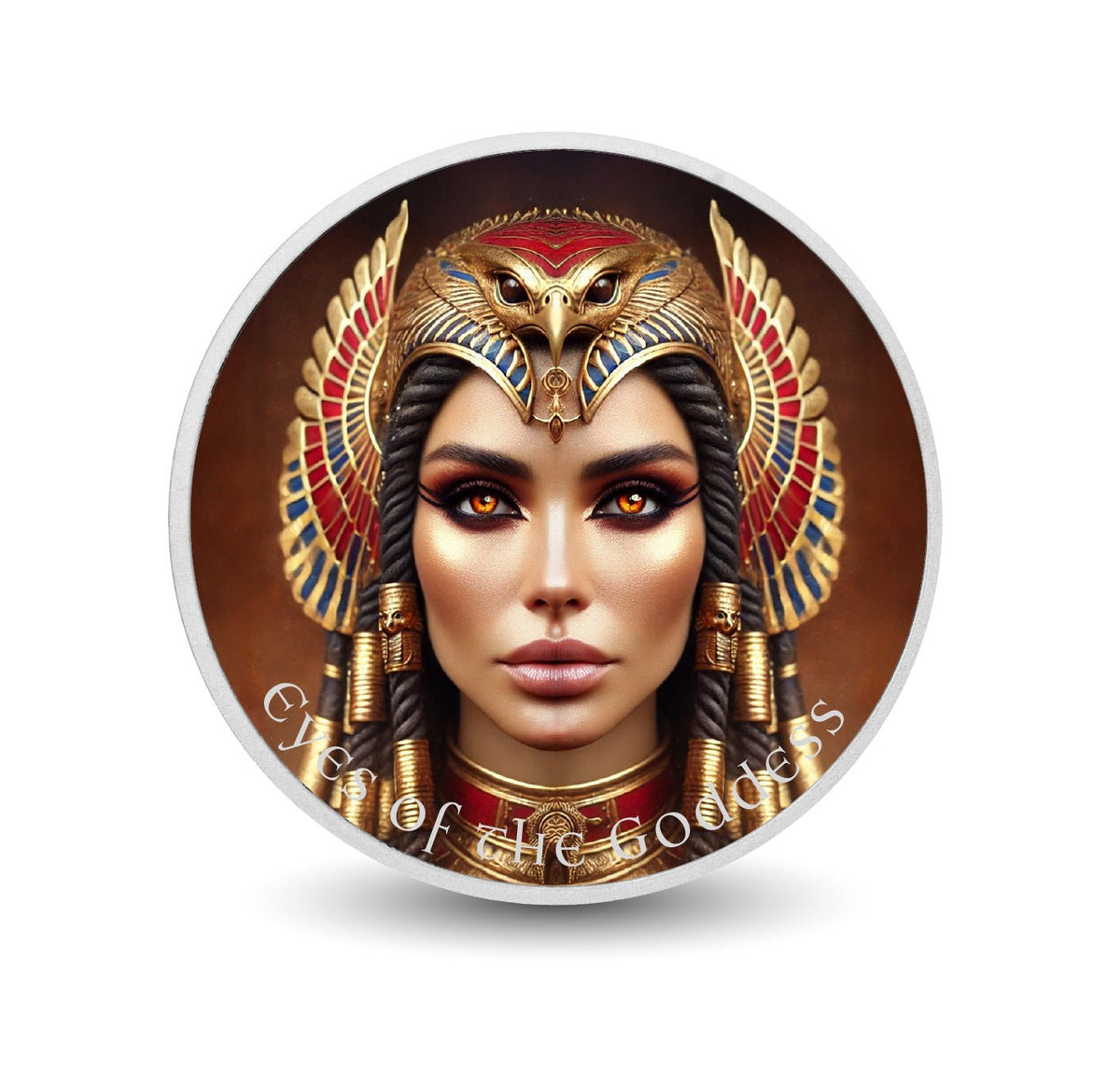 Eyes of the Goddess: Falcon's Flame Coloured 1oz Silver - Arverni Mint
