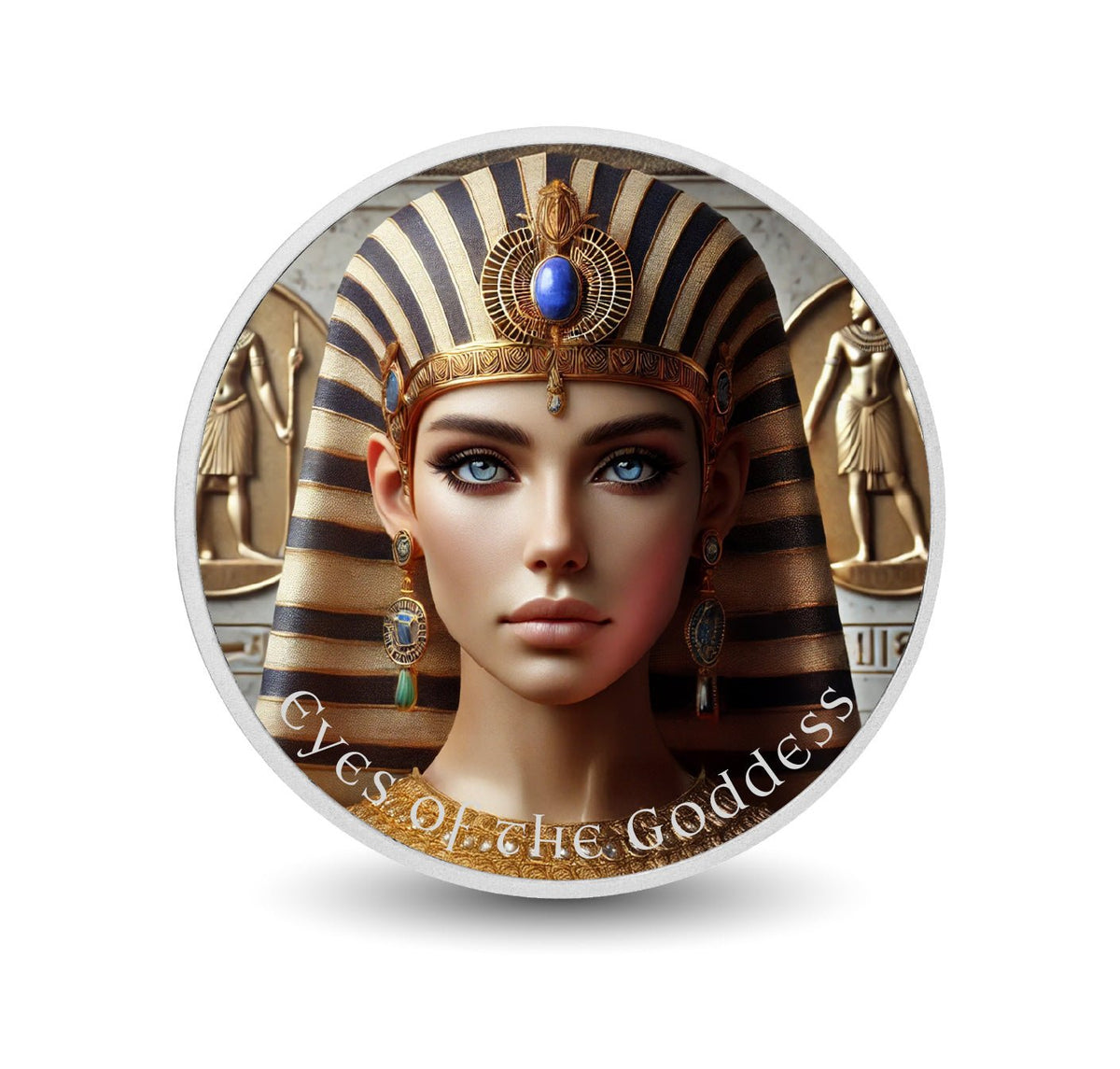 Eyes of the Goddess: Light of Ma'at Coloured 1oz Silver - Arverni Mint
