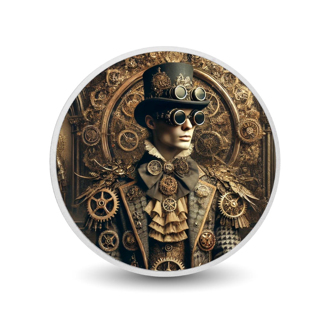 Élégance mécanique : l’art de la royauté steampunk, pièce en argent de 1oz