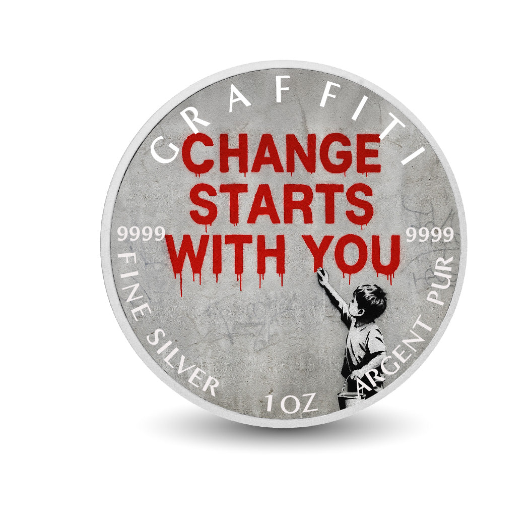 Break the Silence Change Starts With You 1oz Fine Silver Coloured Coin