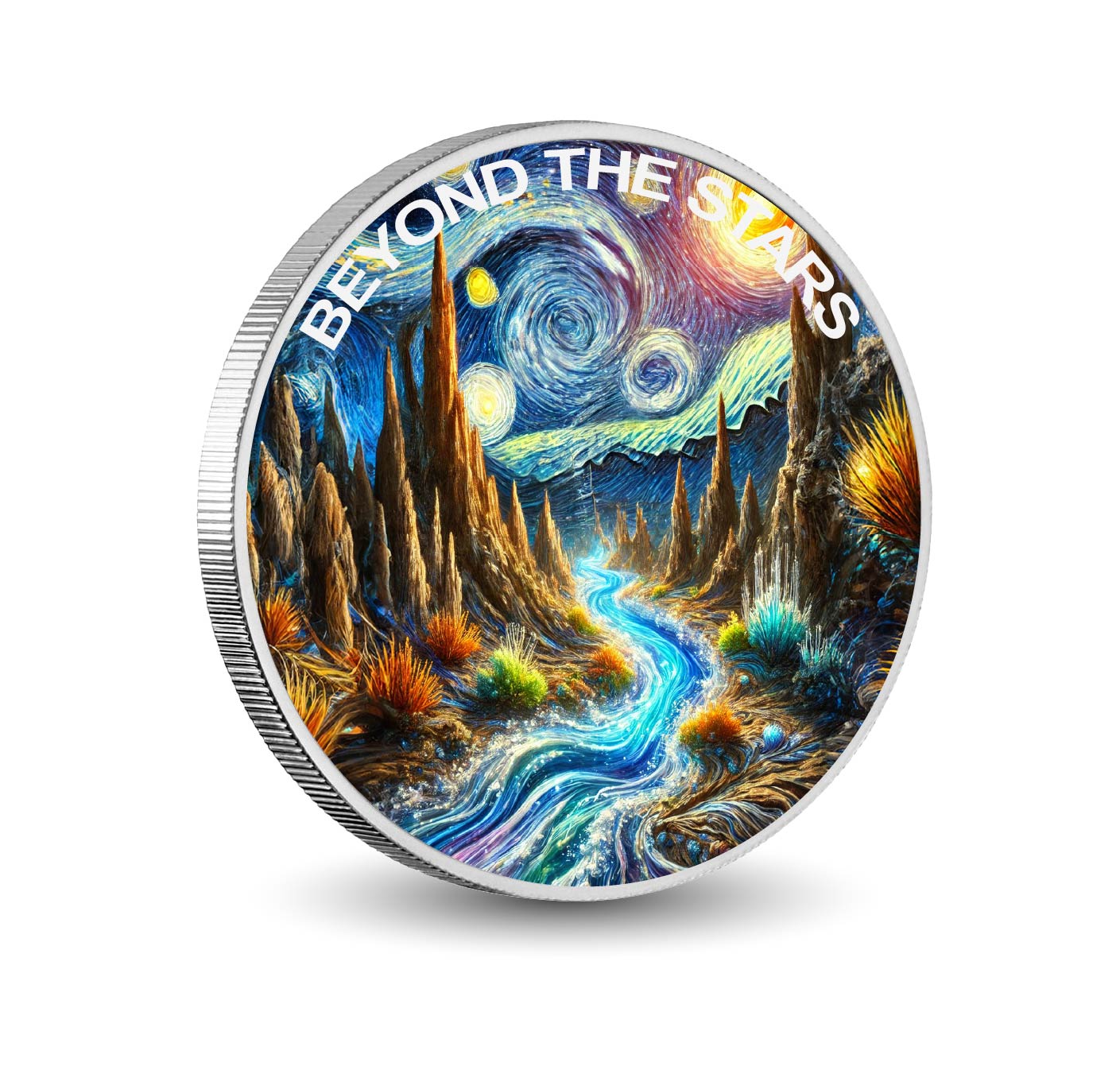 La rivière céleste au-delà des étoiles Pièce en argent 1oz