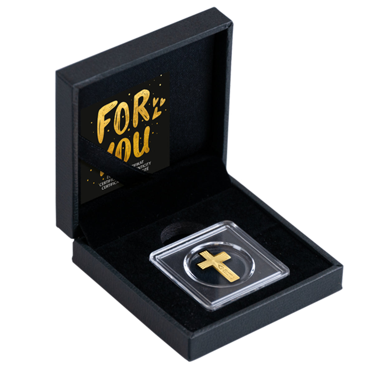 Cross 999 Fine Gold 1/1000 oz Coin in Box