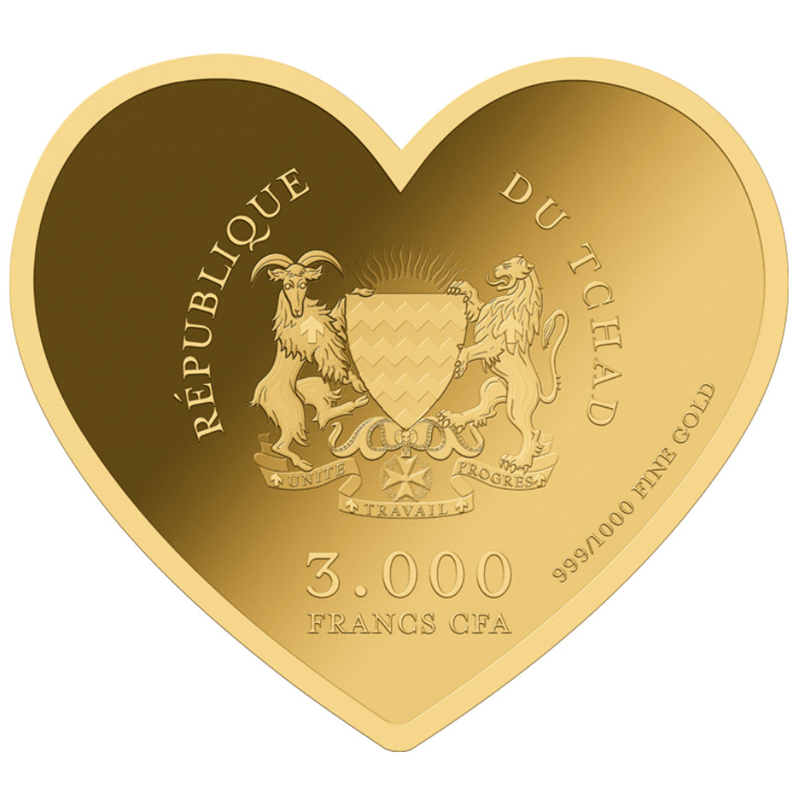 Cœur pour l’Allemagne Pièce en or fin 999 de 1/1000 oz dans une boîte