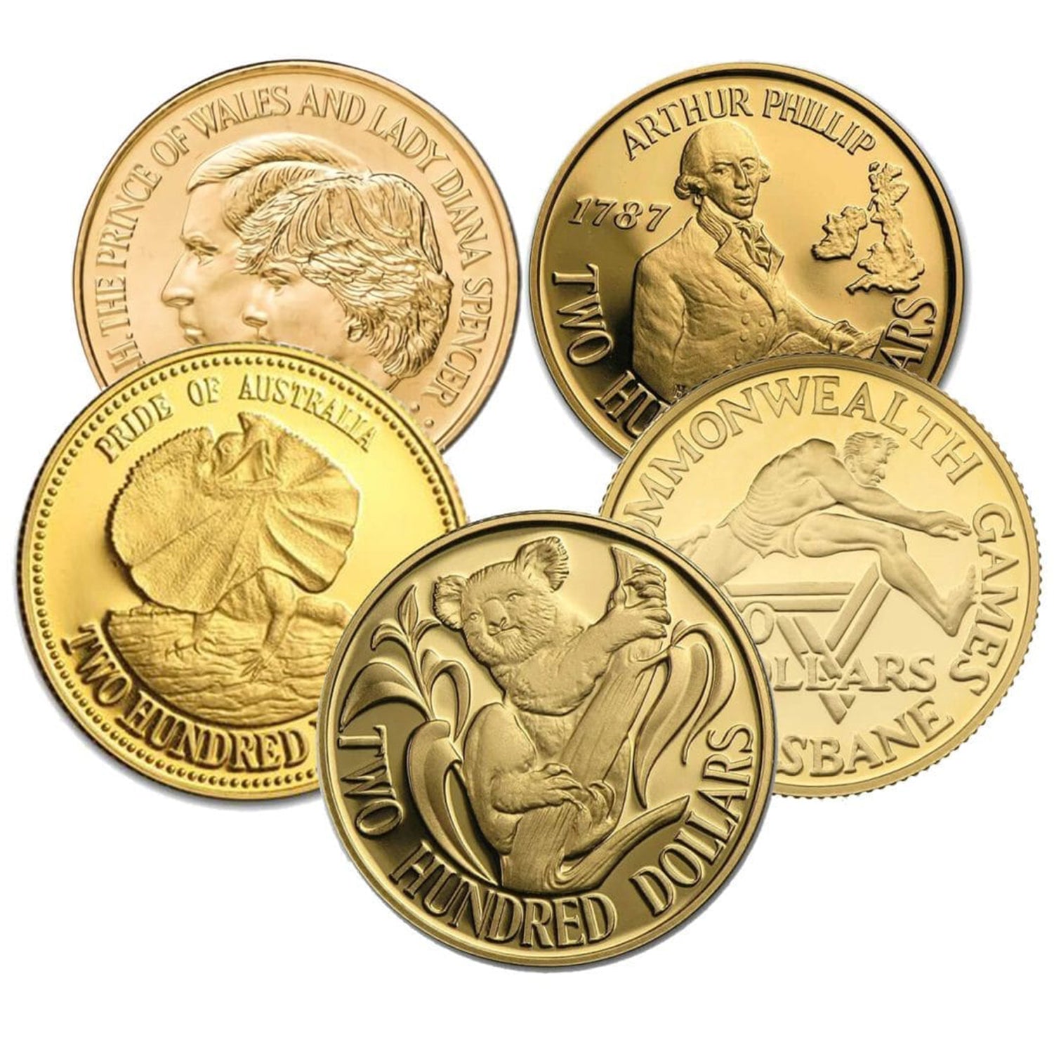 200$ Australian Gold Coin (Random Years) 22ct Gold 10g  - 1 Piece