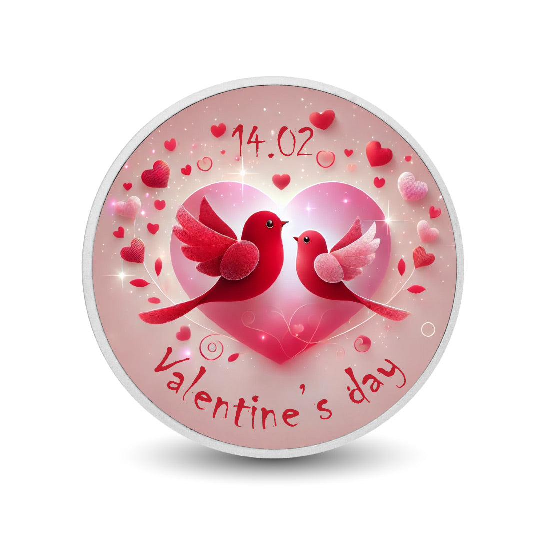 Lovebirds' Valentine Bliss 1oz Coloured Coin